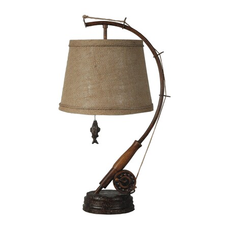 Lamps Per Se 22.5-inch Fishing Rod & Reel Table Lamp LPS-112